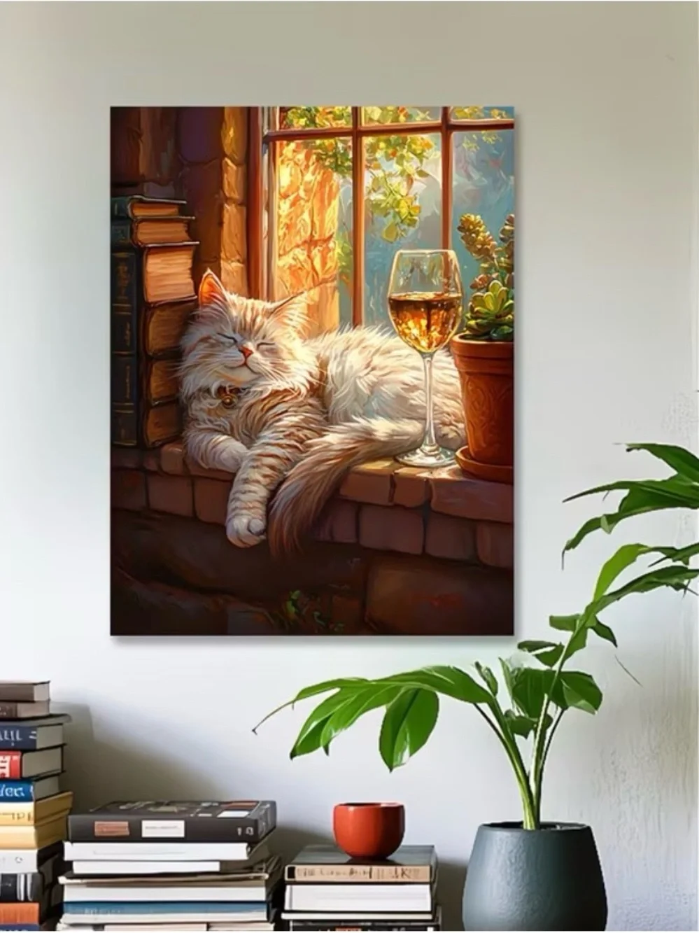 “Sleepy Kitty” Professional Art Kit //Paint by Numbers // Frameless
